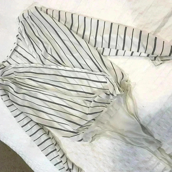 Womens Asos ASTR the label black and white striped body suit size XS - Picture 3 of 6